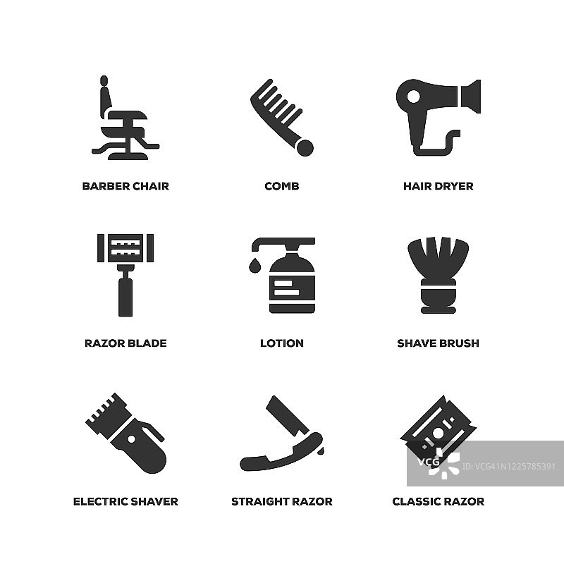 理发店套装图片素材