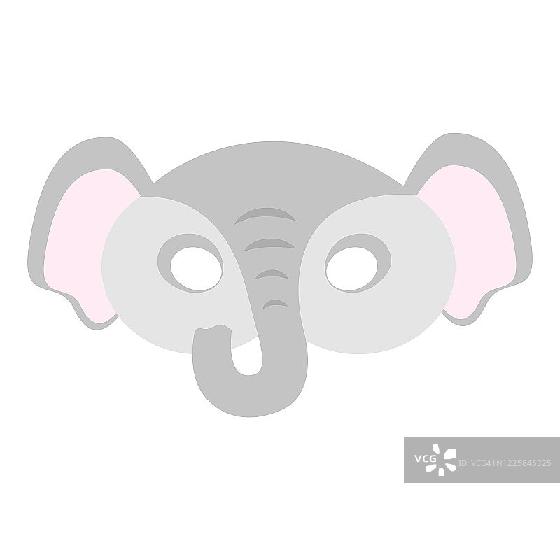 非洲大象狂欢节面具动物插画图片素材