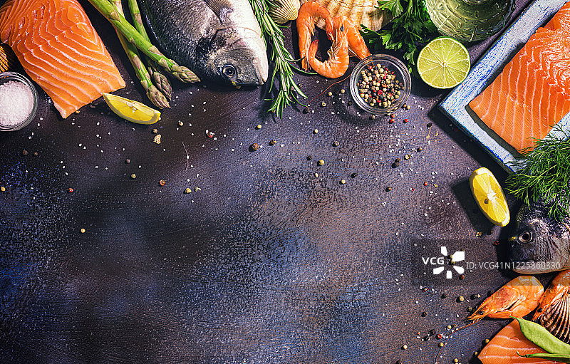 新鲜海鲜背景图片素材