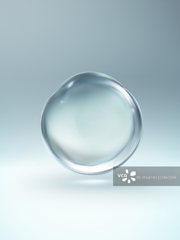 漂浮的清澈水滴特写图片素材