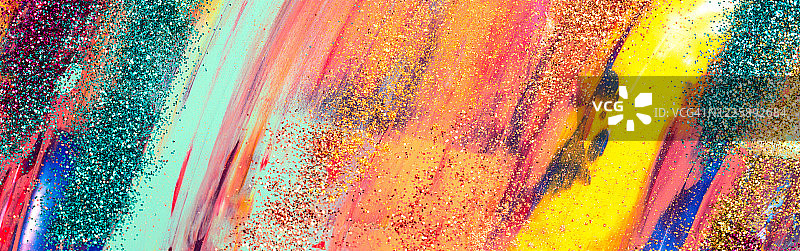 彩色油漆笔触图片素材