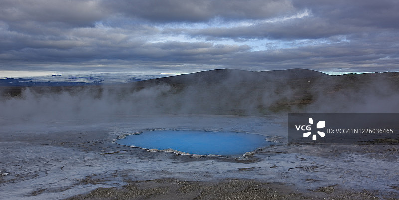 冰岛中部Hveravellir地热区的间歇泉图片素材