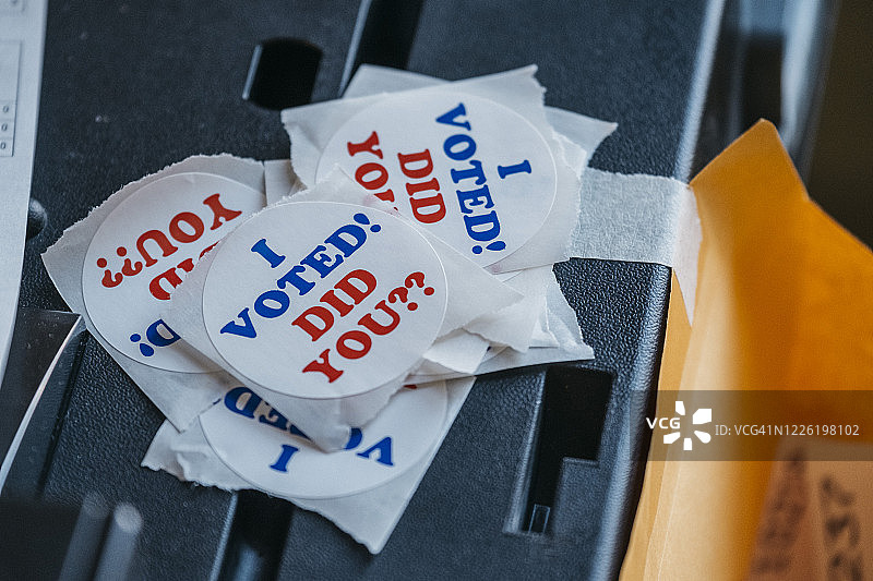 美国投票贴纸图片素材
