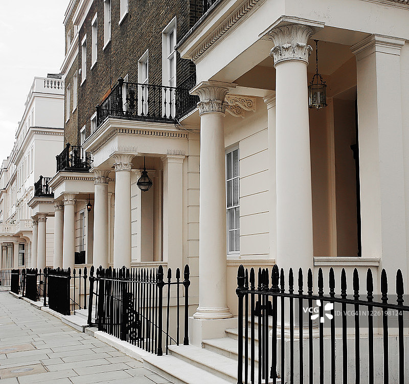 伦敦格罗夫纳新月豪华住宅物业图片素材