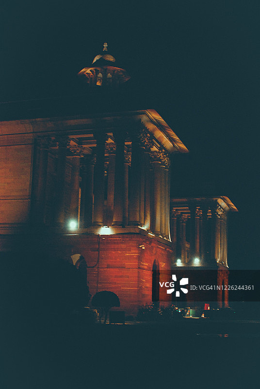 印度内阁秘书处与新德里总统府图片素材