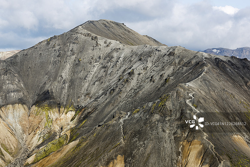 Landmannalaugar火山地貌远足小径图片素材