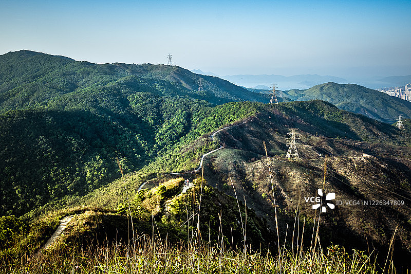 香港麦理浩径第七段针山午后风光图片素材