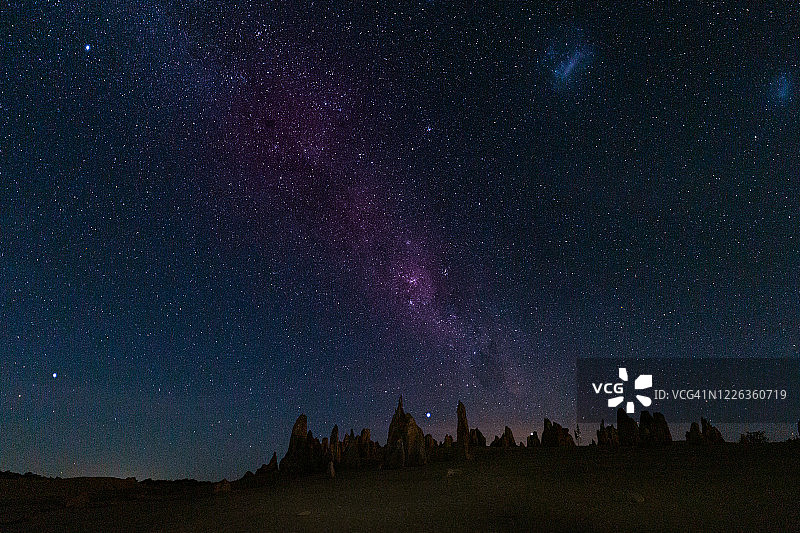 沙漠中的天文摄影图片素材