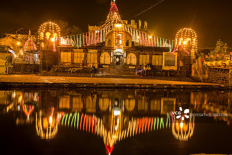 印度纳西克昆巴梅拉节日的拉姆昆德图片素材