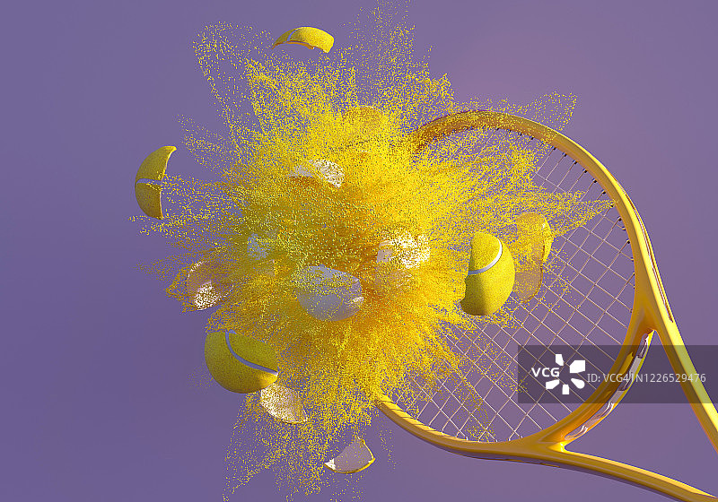 网球飞溅图片素材