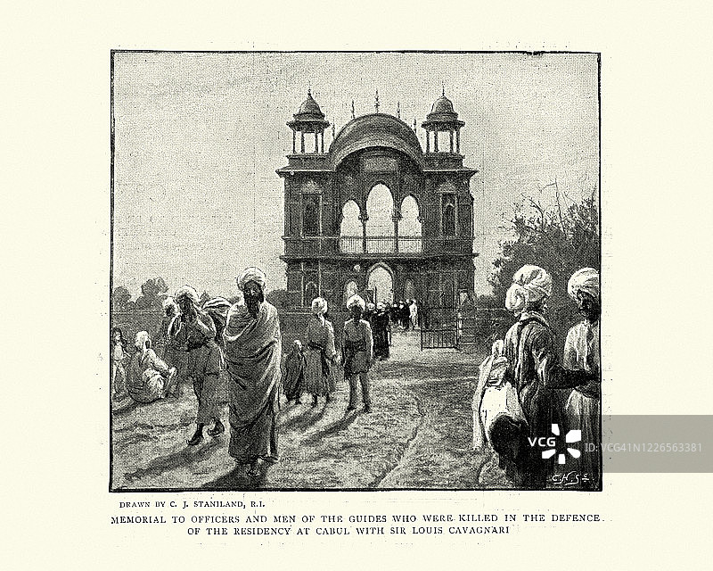 喀布尔向导军官和士兵纪念碑图片素材