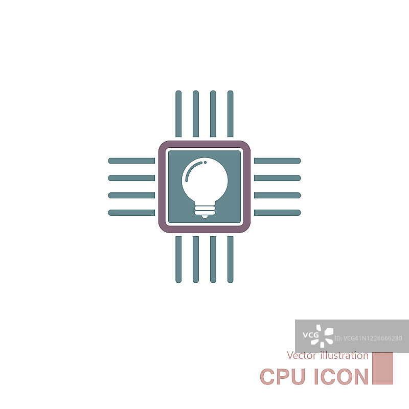 电脑CPU矢量图图片素材