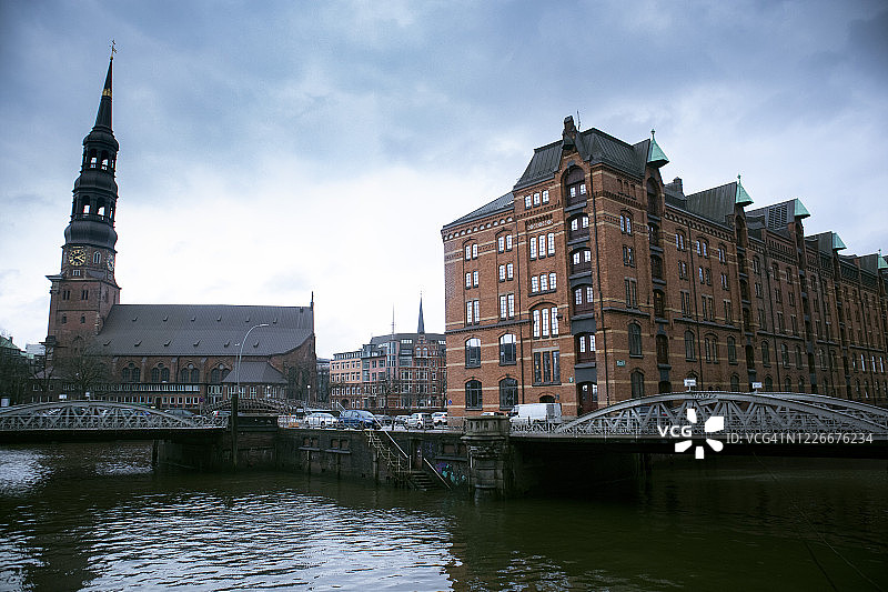 汉堡多云的一天图片素材