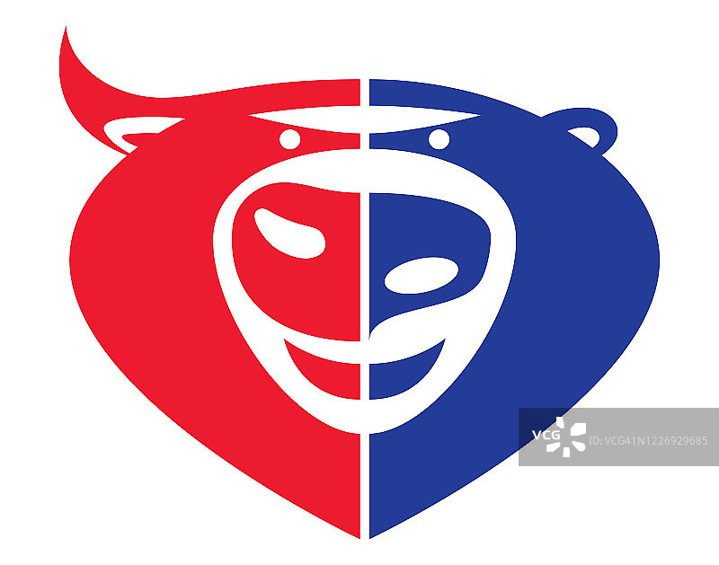 牛熊头像标志图片素材