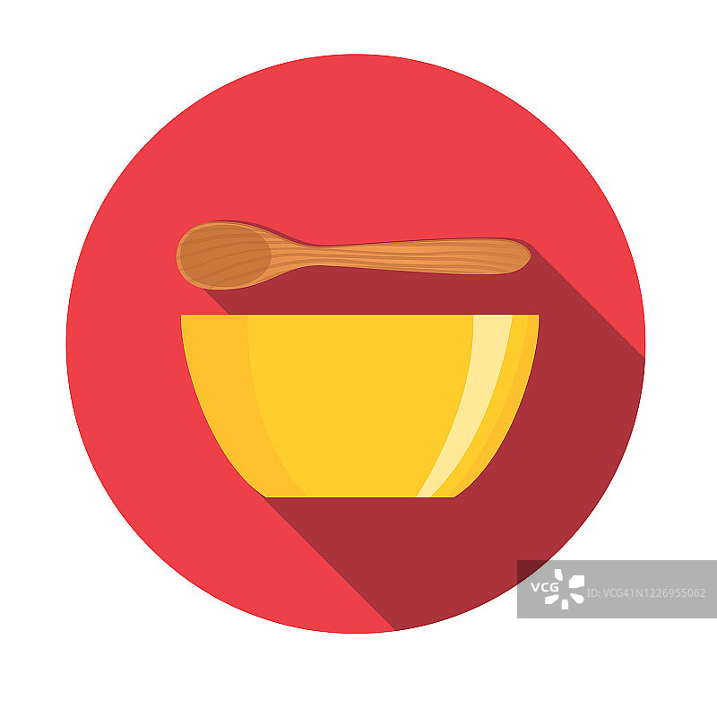 搅拌碗扁平风格厨房图标图片素材