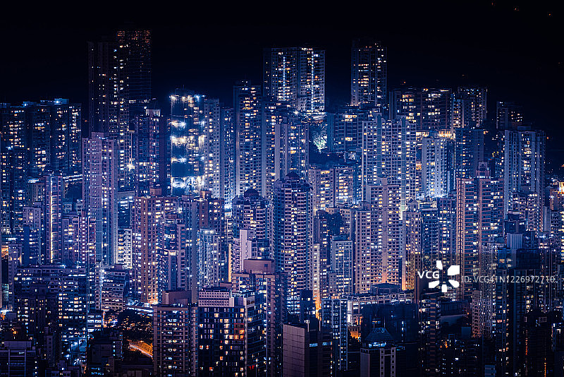 香港九龙城市天际线图片素材