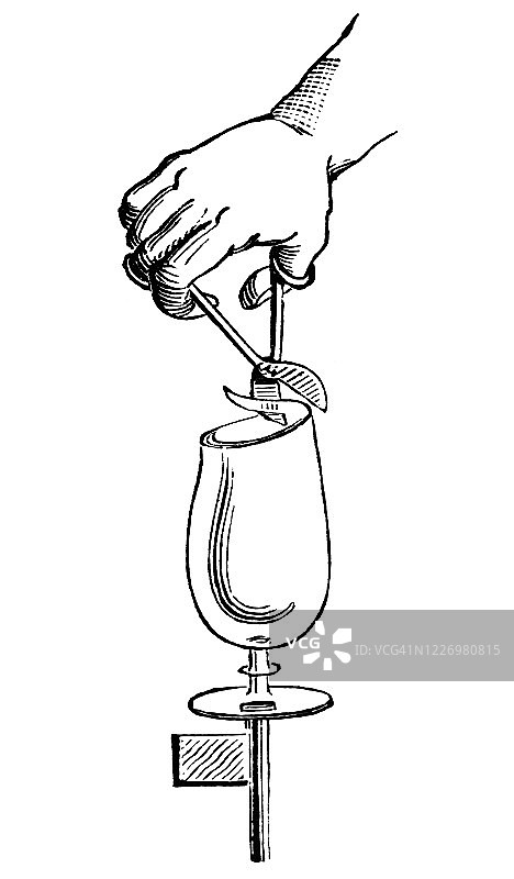 玻璃制造古老雕刻插图图片素材