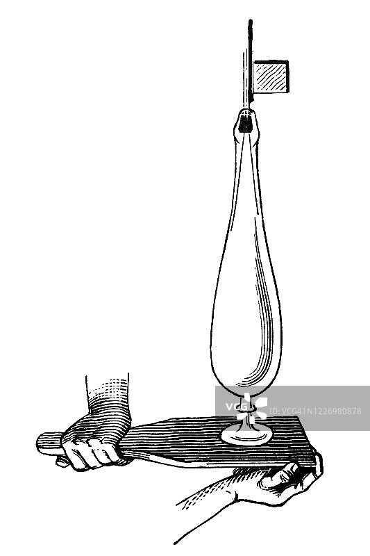 玻璃制造古老雕刻插图图片素材