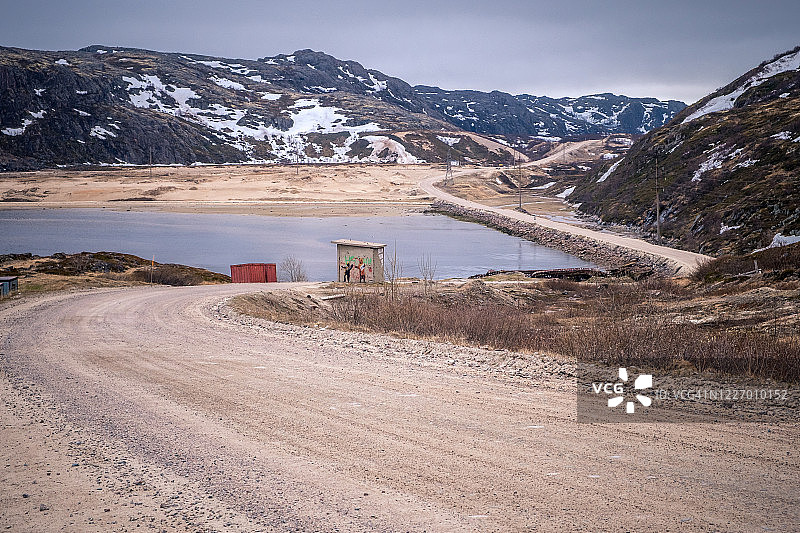 俄罗斯北极地区科拉半岛巴伦支海捷里别尔卡图片素材