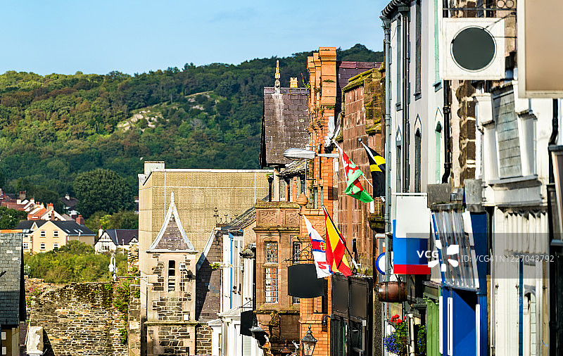 威尔士康威的传统建筑图片素材