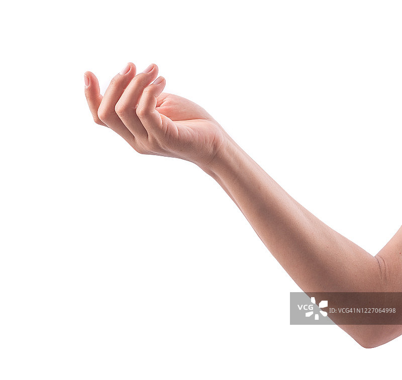 女人手，白色背景图片素材