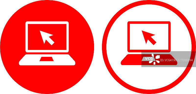 简约笔记本电脑图标图片素材