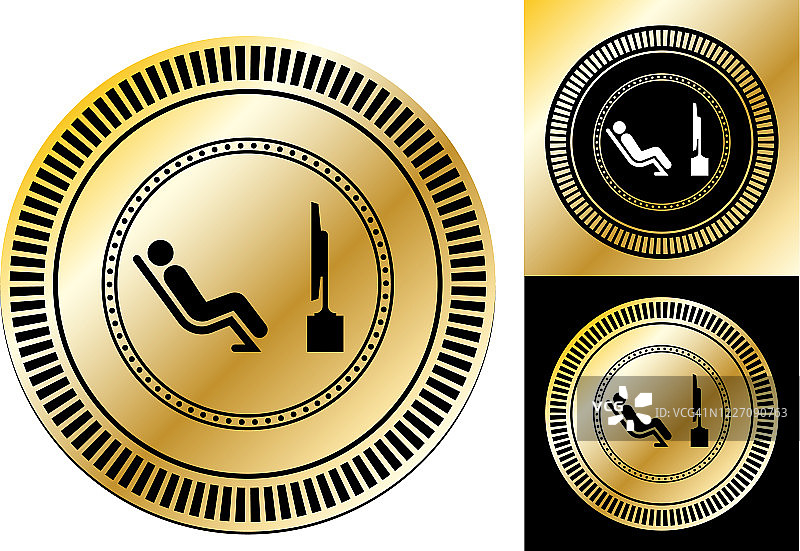 男人看电视图标图片素材