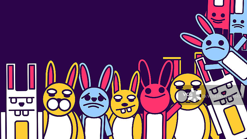 有趣的野兔和家兔图片素材