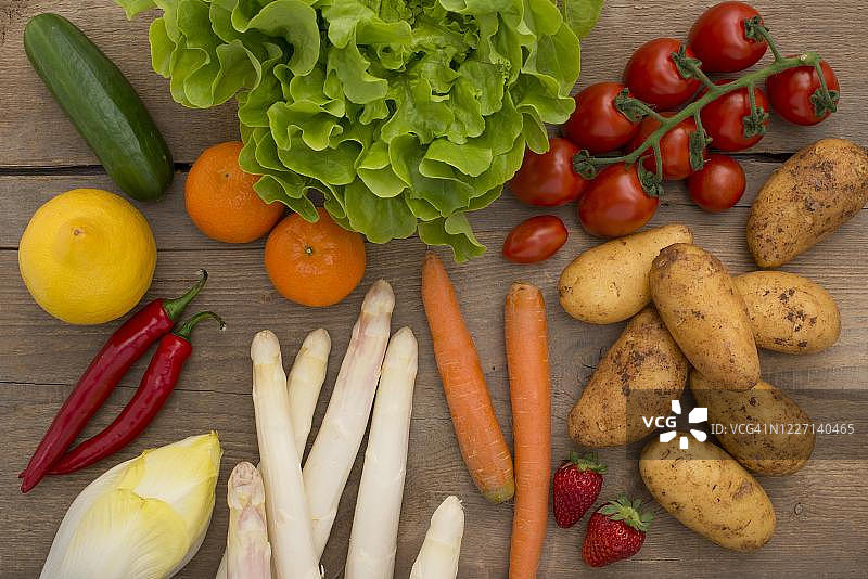 德国的新鲜水果和蔬菜图片素材