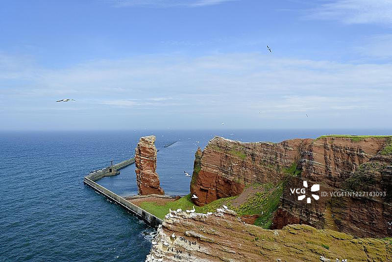 德国石勒苏益格-荷尔斯泰因州黑尔戈兰岛兰格安娜岩图片素材