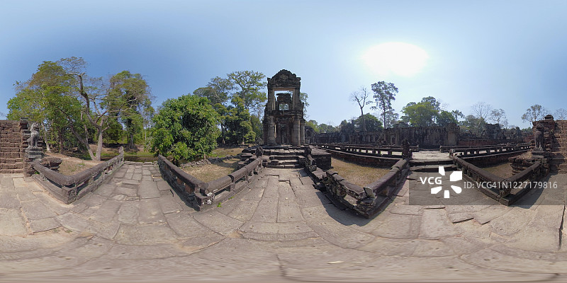 360度VR：圣剑寺的柱子大厅图片素材