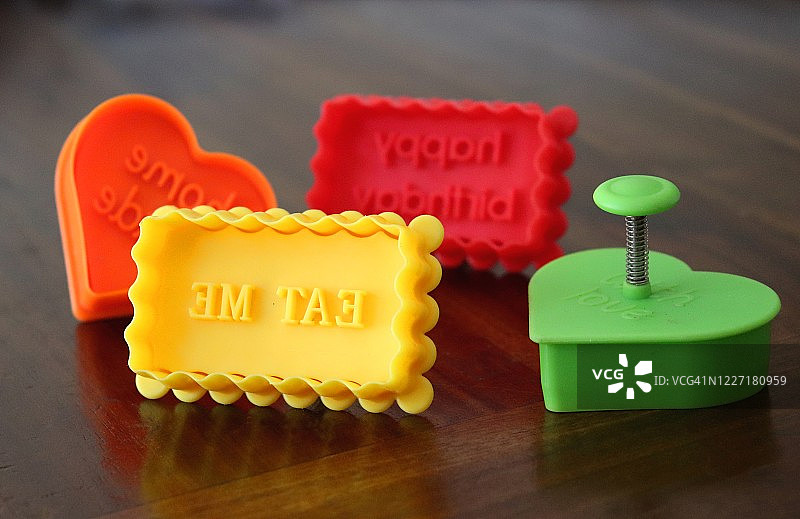 彩色印章和糕点切割器图片素材