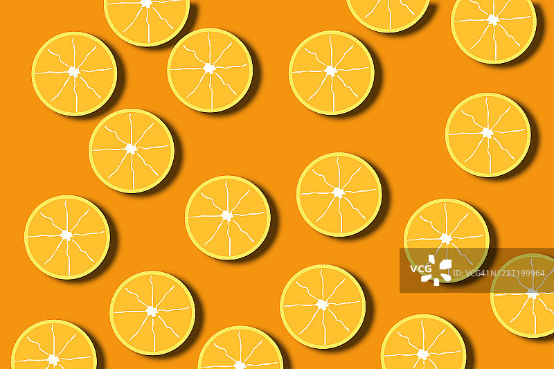 橙子切片矢量图图片素材