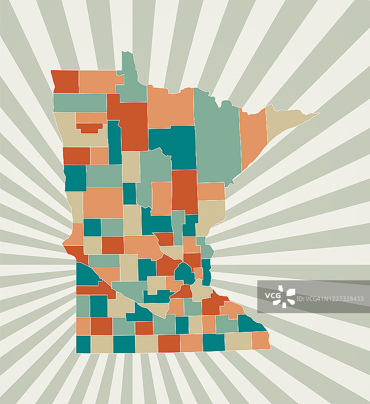 明尼苏达州地图图片素材