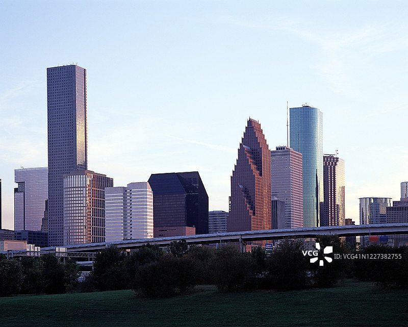 休斯顿市中心天际线图片素材