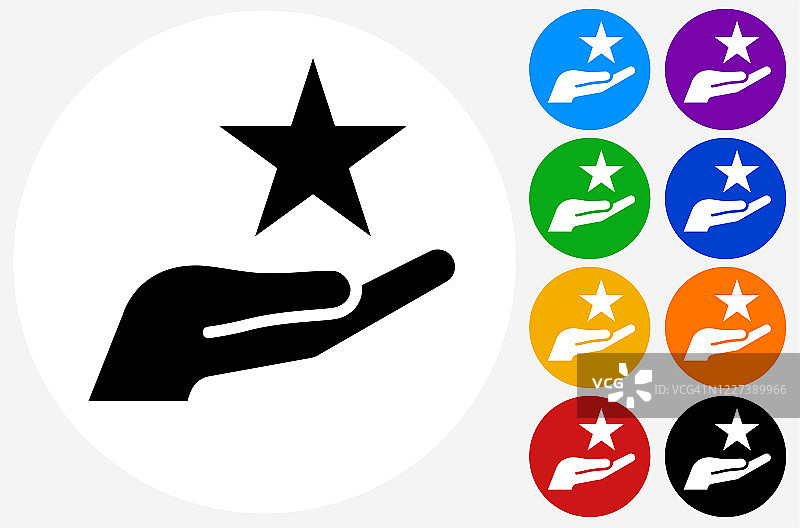 手持星星简约图标图片素材