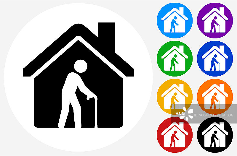 独自在家的老人图标图片素材