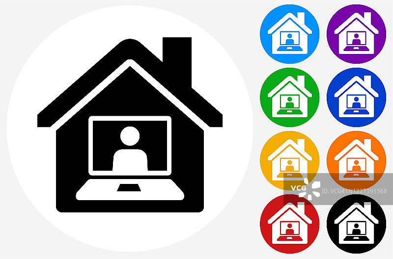 笔记本电脑视频会议图标图片素材