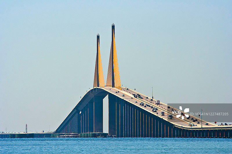 阳光天路大桥图片素材