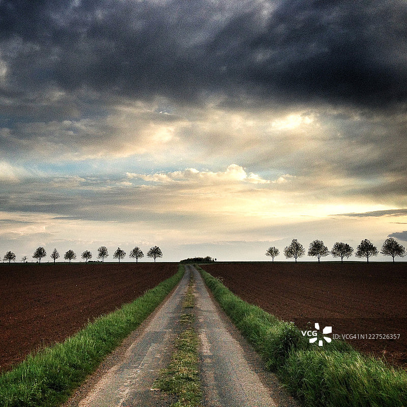 法国新阿基坦维埃纳省武耶乡村公路图片素材