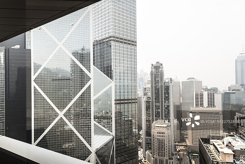 香港中环摩天大楼鸟瞰图片素材