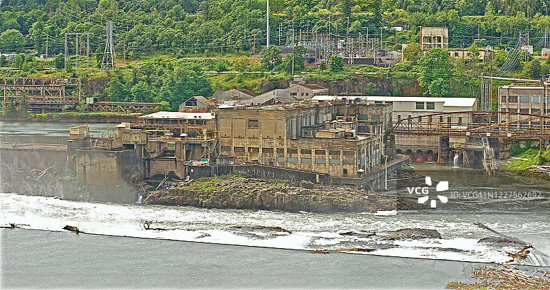 威拉米特瀑布发电厂图片素材