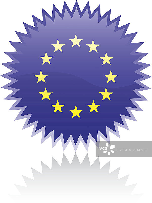 欧盟旗帜贴纸图片素材