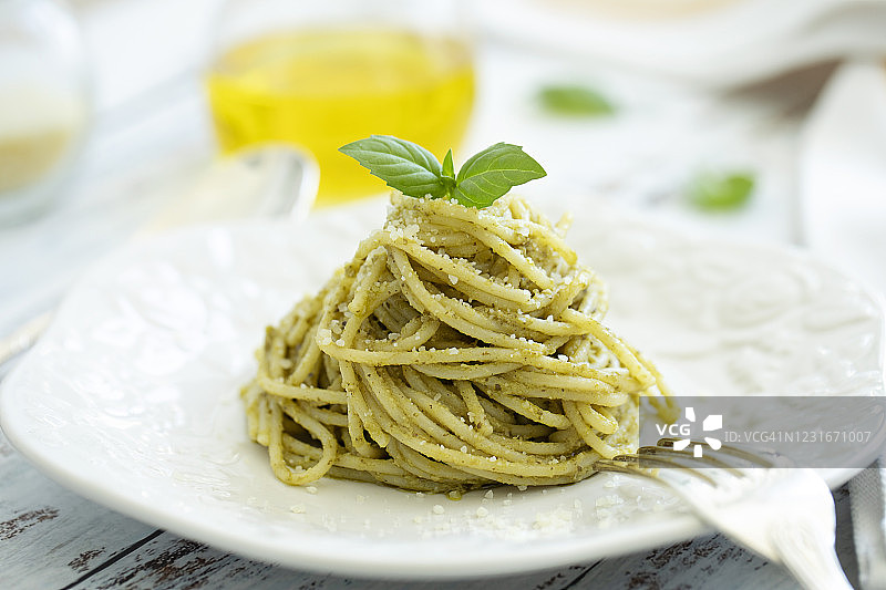 香蒜酱意大利面图片素材