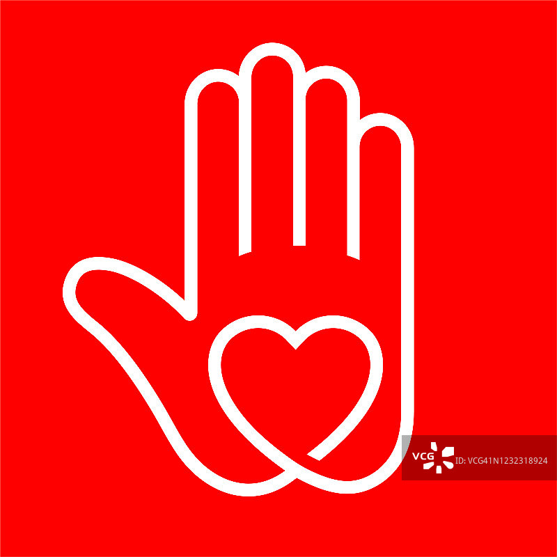 手捧爱心图标图片素材