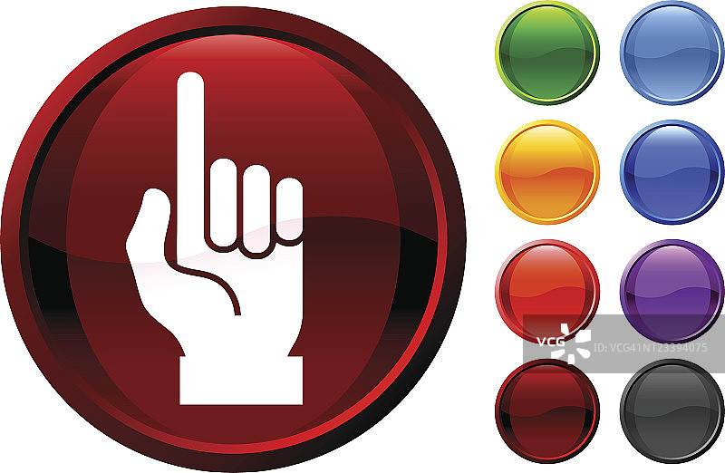 手（一个计数）互联网免版税矢量艺术图片素材