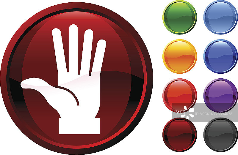 张开的手（五指）免版税矢量素材图片素材