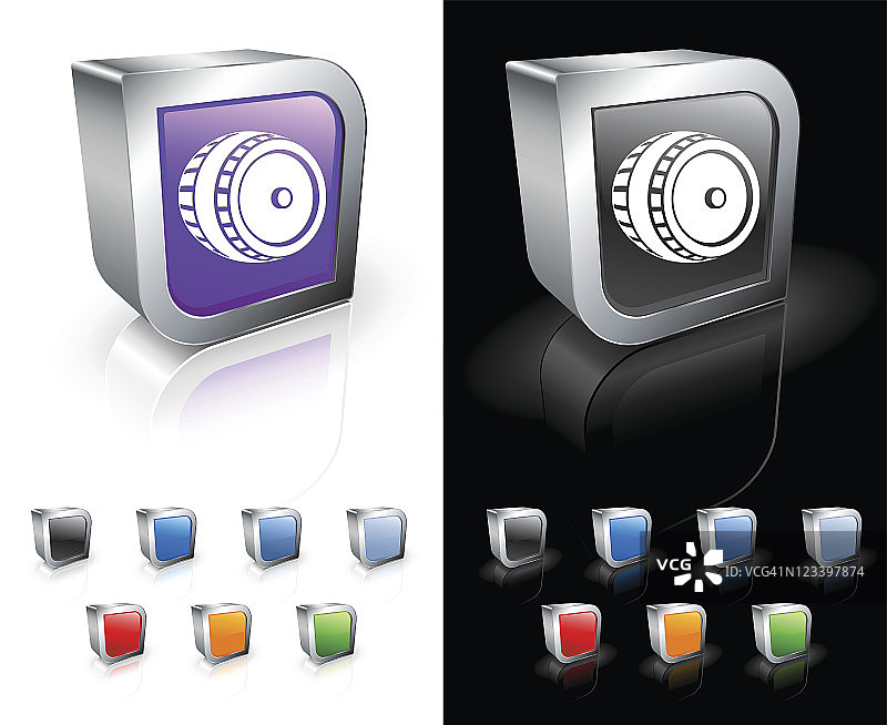 3D免版税葡萄酒桶矢量艺术图片素材