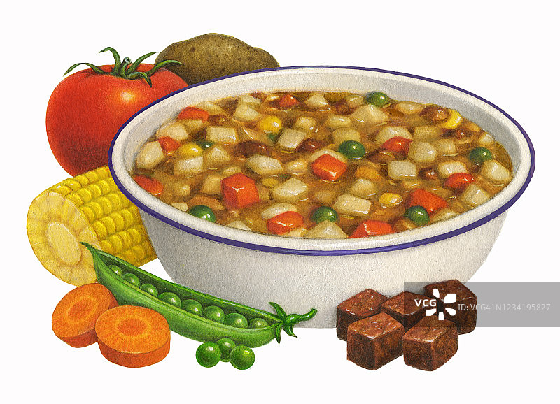 牛肉蔬菜汤图片素材