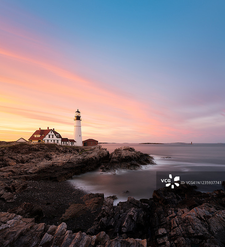 缅因州波特兰灯塔图片素材